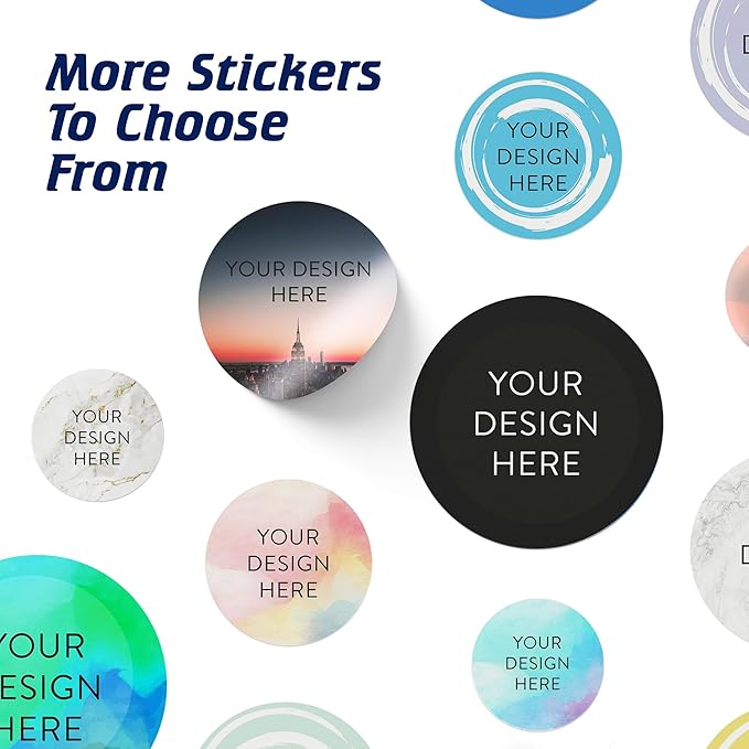 100 Custom Vinyl Stickers - Upload Your own Image, Text, Design, Logo - Personalized Logo Labels for Handmade, Packaging, Bottle, Jars, Candle, Brand Stickers (City, 2x2)