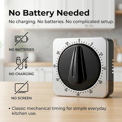 Searon Kitchen Timers for Cooking, Mechanical Wind Up Timer - Image 4
