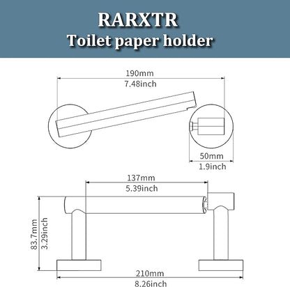 RARXTR Brushed 2 Pack Toilet Paper Holder SUS304 Stainless Steel Double Post - Image 6