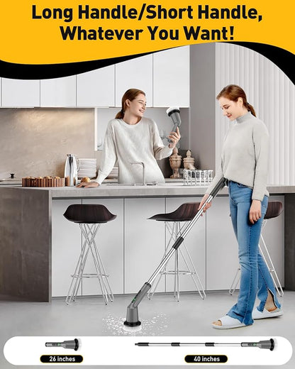 Electric Spin Scrubber for Cleaning Bathroom, Shower Scrubber Cordless Cleaning - Image 5