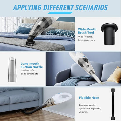Handheld Vacuum Cordless, Car Hand Cordless Rechargeable, Powerful Suction Hand - Image 4