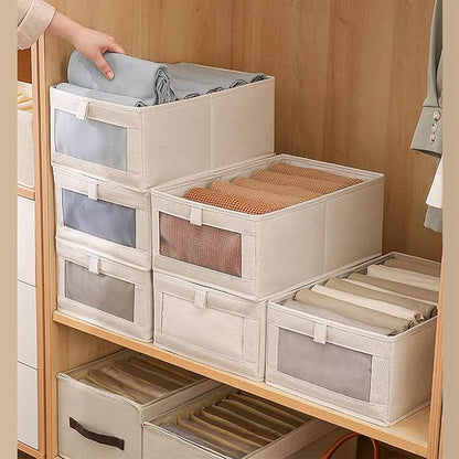 Pradnel Linen Closet Organizers And Storage, 4 Pack Storage Bins Baskets - Image 7