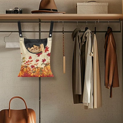Maple Leaf Clothespin Bag Thanksgiving Pumpkin Hanging Storage Organizer - Image 5