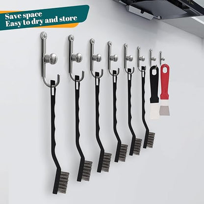 40 Pcs Mini Wire Brush Stainless Steel Brush Set, Curved Handle Masonry Brush - Image 4