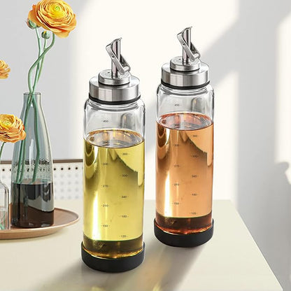 Suli Glass Olive Oil Dispenser Bottle -2 Pack17oz Oil and Vinegar Cruet Set - Image 7