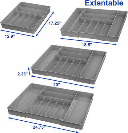 Simple Houseware Expandable Kitchen Drawer Flatware Organizer - Image 4