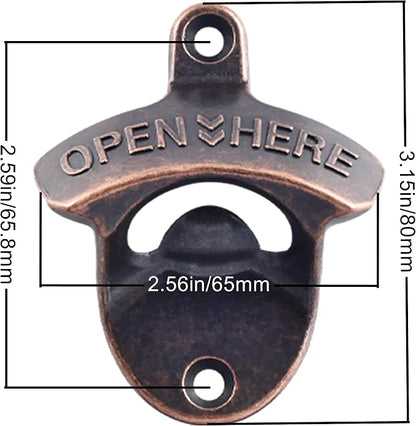Aged Style Wall Mounted Bottle Opener, Stainless Table Mount Cola Opener - Image 6