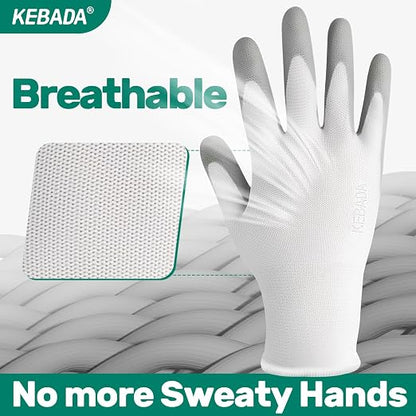 Kebada W1 Work Gloves for Men and Women, 12 Pairs Touchscreen Safety Gloves - Image 4