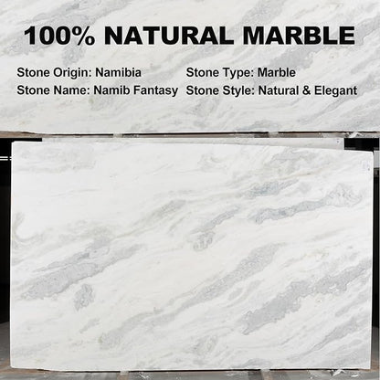 Koville African Genuine Marble Paper Towel Holder Countertop, Metal Rod 6" - Image 4