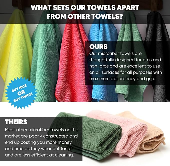 Microfiber Wholesale 16" x 16" All Purpose Microfiber Towels - Image 4