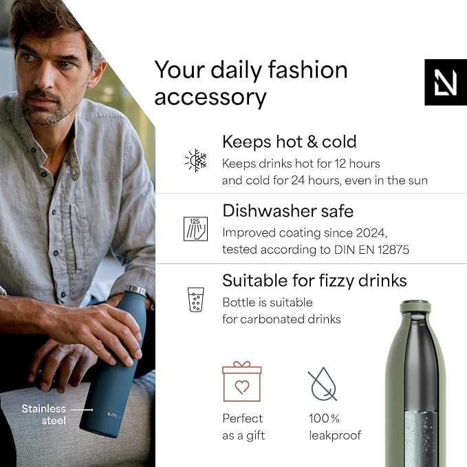 LARS NYSØM Stainless Steel Insulated XL Water Bottle 12oz 17oz 25oz 34oz 51oz | - Image 2