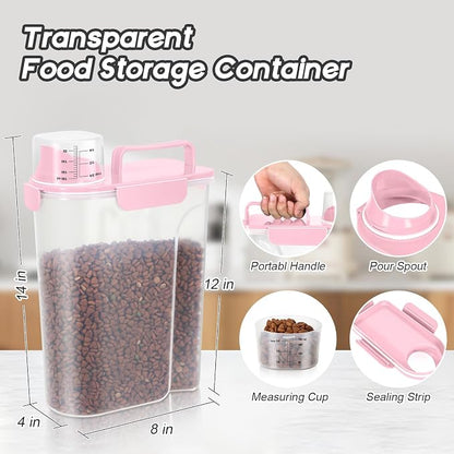 LEAWALK 5Lbs Airtight Cat Dog Food Storage Container - Image 2