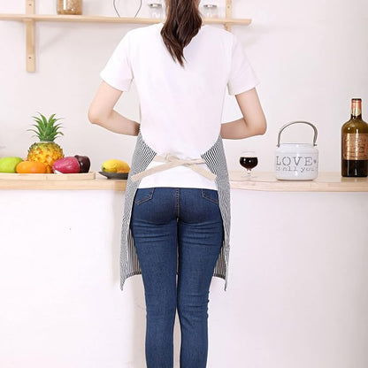 Tosewever 2 Pieces Kitchen Cooking Aprons, Cotton Polyester Blend Adjustable - Image 5