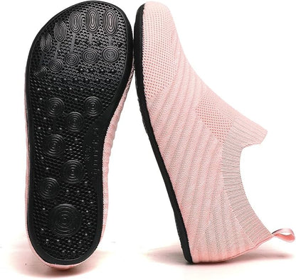 QZKDM Lightweight Slip on Grip Indoor House Slippers Barefoot Non Slip Home - Image 6