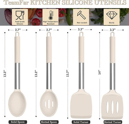 TeamFar Kitchen Utensils, for Frying Mixing Draining Turning, Healthy & - Image 2