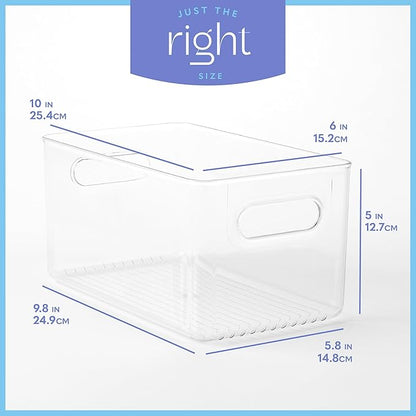Plastic Food Storage 2 Pack Clear Container Bin - Image 3