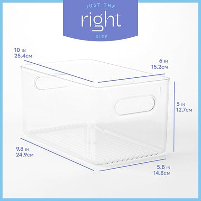Plastic Food Storage 8 Pack Clear Container Bin - Image 3