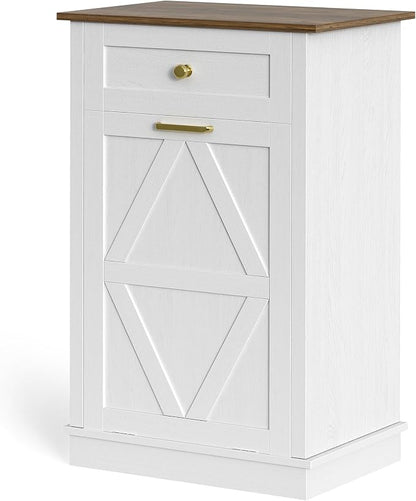 YESHOMY 10 Gallon Tilt-Out Trash Cabinet, Wooden Hidden Garbage Can Holder - Image 8