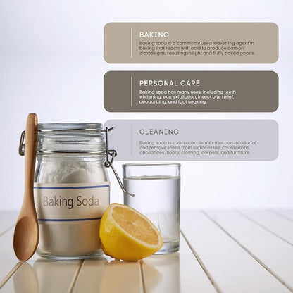 Kidu Baking Soda For Cleaning, Aluminum Free Baking Soda Bulk, Sodium - Image 2