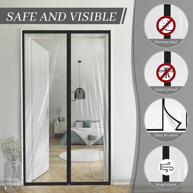 Amylove Zipper 38 x 83 Inch Dust Barrier Door Kit Construction Door Barrier 3 x - Image 5