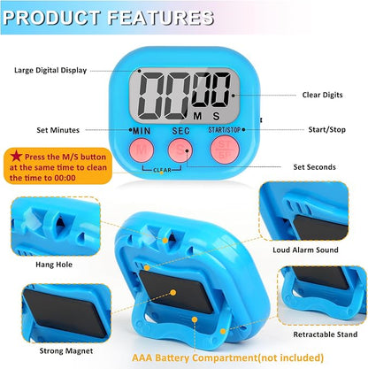 ZILLEEN Classroom Timer for Kids Teachers 4 Pack Digital Timers - Image 7