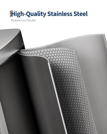 GarveeHome Stainless Steel Kitchen Trash Can, 13 Gal / 50 L Step-On Garbage Bin - Image 3
