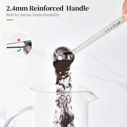 Long Handle Coffee Scoop: 5.64 Inch 18/8 Stainless Steel 1 Tablespoon Metal - Image 8