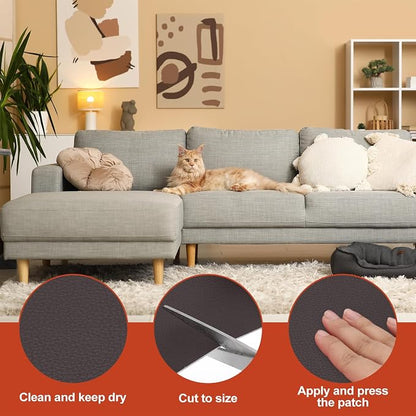 PATIKIL Leather Patches Tape for Furniture, 6.3 x 61 Inch Self Adhesive Vinyl - Image 3