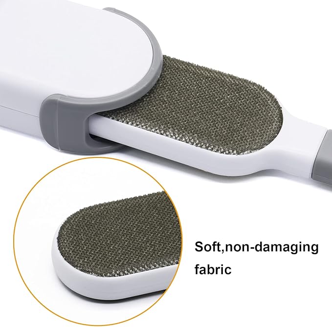 Pet Hair Remover Brush,Dog Hair Remover for Clothes - lint Remover Brush,Lint Brush Pet Hair Remover for Dogs, Cats & Puppies, Small Size (Gray)