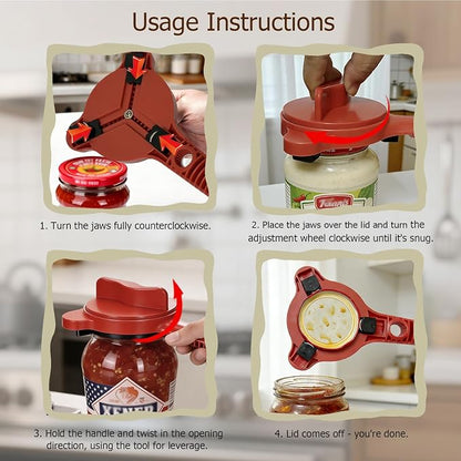 4-in-1 Jar Opener, Adjustable Jar Opener - Image 8
