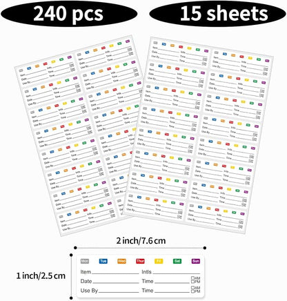 STARLIBOO Removable Multicolor Labels, Blank Stickers - Image 4