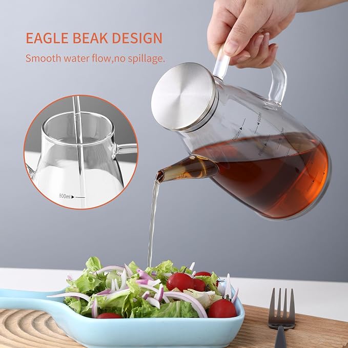 Large Glass Oil Dispenser Bottle - Image 4