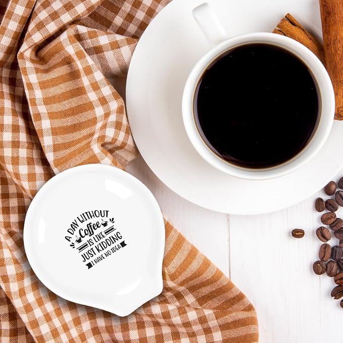 Funny Coffee Spoon Holder-Coffee Spoon Rest-Cafe Bar Station Accessories-A Day - Image 5