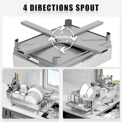 Ewaiira Dish Drying Rack, 304 Stainless Steel Dish Racks - Image 4