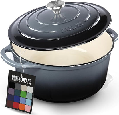 Zulay Kitchen 7.7 Quart Enameled Cast Iron Dutch Oven Pot by ZulayKitchen