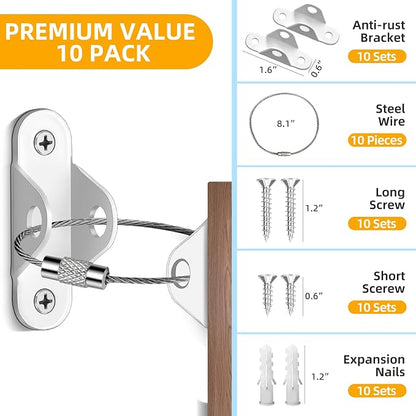 10-Pack Baby Proof Heavy Duty Furniture Anchors - Image 7