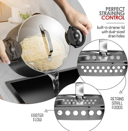 EATEX Pasta Pot with Strainer Lid - Image 3