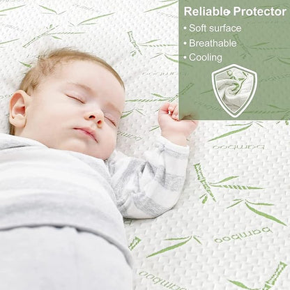 Twin Mattress Protector 2 Pack, Waterproof Mattress Pad Washable Bamboo Rayon - Image 2