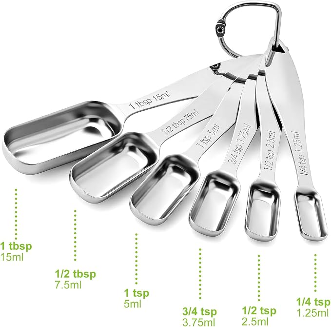 FANGSUN Stainless Steel Narrow Measuring Spoons, Metal Measuring Spoons - Image 5