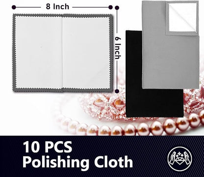 XIAOXINGYUN 10 PCS Silver polishing Cloth, Jewelry Cleaning Cloth - Image 5