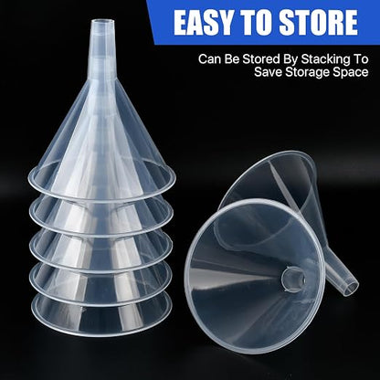 20PCS Plastic Funnels, 4.7'' Clear Plastic Funnels, Wide Mouth Funnel - Image 4