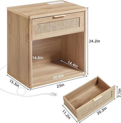 LEYAOYAO Rattan Nightstand - Image 2