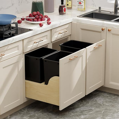 ROOMTEC 35QT Kitchen Trash Can, Sturdy and Lightweight Slim Trash Can, Trash - Image 2