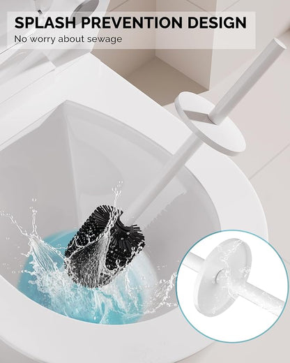 Toilet Brush and Holder Set, 2 Pack Stainless Steel Toilet Bowl Brush - Image 4