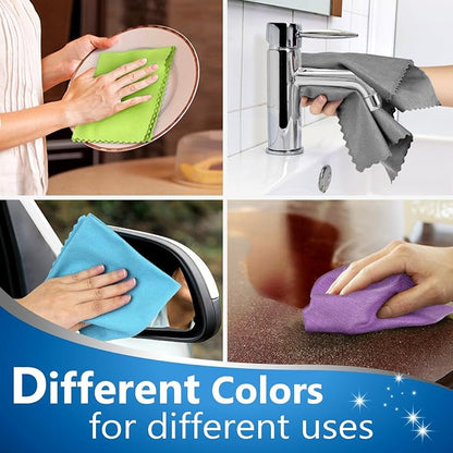 Microfiber Cleaning Cloth Glass Window Stainless Steel Mirror Polishling Rags - Image 7
