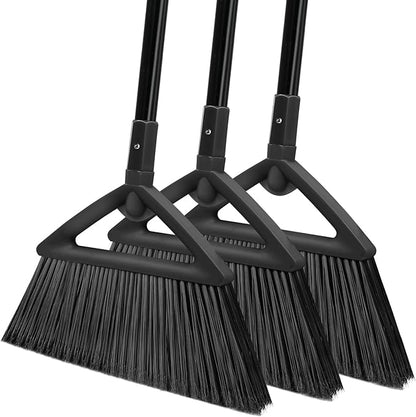 3PCS Heavy Duty Angle Broom, Long Pole Brooms by SZJYHQY