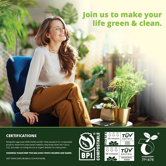 Simply Bio 3 Gallon Compostable Trash Bags Liners - Image 5