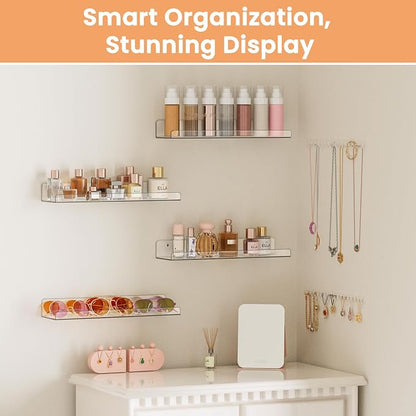 upsimples Acrylic Shelves for Bathroom Storage, Make up, Kids Bookshelf for - Image 4