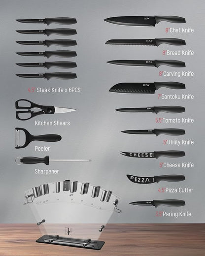 EUNA Kitchen Knife Set, German High-Carbon Stainless Steel Knife Sets - Image 3