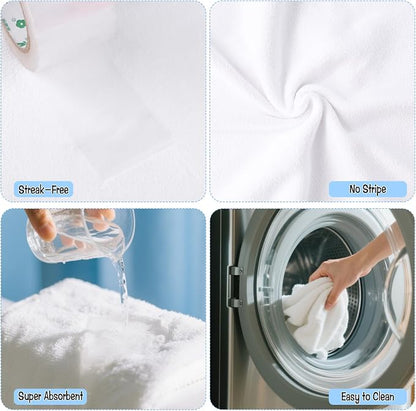 6 Pack Extra Large Microfiber Cleaning Cloths 20"x30", Lint-Free Reusable Towels - Image 6